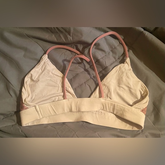 Acacia Swimwear Pink and White Mesh top and bottom (bikini) - Picture 4 of 6